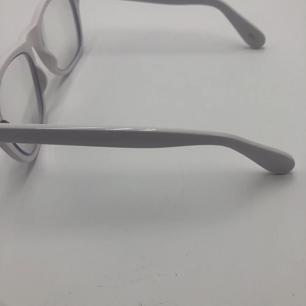 Womens Glasses Frames Zenni White Square Shaped  W/ Lens Preowned Used With Case